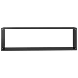NNEVL Wall Cube Shelves 2 pcs High Gloss Black 100x15x30 cm Chipboard