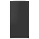 NNEVL Wall Cube Shelves 2 pcs High Gloss Black 100x15x30 cm Chipboard