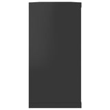 NNEVL Wall Cube Shelves 4 pcs High Gloss Black 100x15x30 cm Chipboard