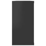 NNEVL Wall Cube Shelves 6 pcs High Gloss Black 100x15x30 cm Chipboard