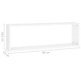 NNEVL Wall Cube Shelves 2 pcs White 80x15x26.5 cm Chipboard