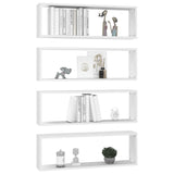 NNEVL Wall Cube Shelves 4 pcs White 80x15x26.5 cm Chipboard