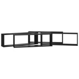 NNEVL Wall Cube Shelves 4 pcs Black 80x15x26.5 cm Chipboard