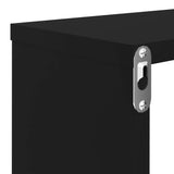 NNEVL Wall Cube Shelves 6 pcs Black 80x15x26.5 cm Chipboard