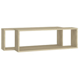 NNEVL Wall Cube Shelves 2 pcs Sonoma Oak 80x15x26.5 cm Chipboard