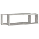 NNEVL Wall Cube Shelves 2 pcs Concrete Grey 80x15x26.5 cm Chipboard