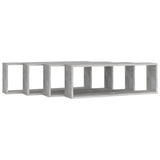 NNEVL Wall Cube Shelves 4 pcs Concrete Grey 80x15x26.5 cm Chipboard