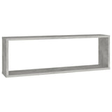 NNEVL Wall Cube Shelves 4 pcs Concrete Grey 80x15x26.5 cm Chipboard