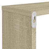NNEVL Wall Cube Shelves 2 pcs White&Sonoma Oak 80x15x26.5 cm Chipboard