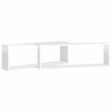 NNEVL Wall Cube Shelves 2 pcs High Gloss White 80x15x26.5 cm Chipboard