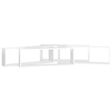NNEVL Wall Cube Shelves 4 pcs High Gloss White 80x15x26.5 cm Chipboard