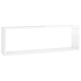 NNEVL Wall Cube Shelves 4 pcs High Gloss White 80x15x26.5 cm Chipboard