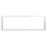 NNEVL Wall Cube Shelves 4 pcs High Gloss White 80x15x26.5 cm Chipboard