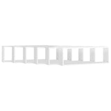 NNEVL Wall Cube Shelves 6 pcs High Gloss White 80x15x26.5cm Chipboard