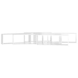 NNEVL Wall Cube Shelves 6 pcs High Gloss White 80x15x26.5cm Chipboard