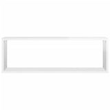 NNEVL Wall Cube Shelves 6 pcs High Gloss White 80x15x26.5cm Chipboard