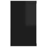 NNEVL Wall Cube Shelves 2 pcs High Gloss Black 80x15x26.5 cm Chipboard