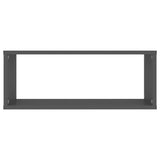 NNEVL Wall Cube Shelves 2 pcs Grey 60x15x23 cm Chipboard