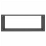 NNEVL Wall Cube Shelves 4 pcs Grey 60x15x23 cm Chipboard