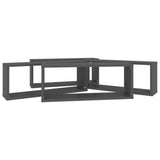 NNEVL Wall Cube Shelves 4 pcs Grey 60x15x23 cm Chipboard