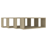NNEVL Wall Cube Shelves 4 pcs Sonoma Oak 60x15x23 cm Chipboard