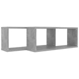 NNEVL Wall Shelves 2 pcs Concrete Grey 60x15x23 cm Chipboard