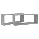 NNEVL Wall Shelves 2 pcs Concrete Grey 60x15x23 cm Chipboard