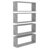 NNEVL Wall Shelves 4 pcs Concrete Grey 60x15x23 cm Chipboard