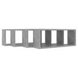 NNEVL Wall Shelves 4 pcs Concrete Grey 60x15x23 cm Chipboard