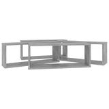 NNEVL Wall Shelves 4 pcs Concrete Grey 60x15x23 cm Chipboard