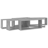 NNEVL Wall Cube Shelves 6 pcs Concrete Grey 60x15x23 cm Chipboard