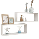 NNEVL Wall Shelves 2 pcs High Gloss White 60x15x23 cm Chipboard