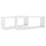 NNEVL Wall Shelves 2 pcs High Gloss White 60x15x23 cm Chipboard