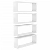 NNEVL Wall Cube Shelves 4 pcs High Gloss White 60x15x23 cm Chipboard