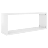 NNEVL Wall Cube Shelves 6 pcs High Gloss White 60x15x23 cm Chipboard