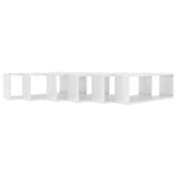 NNEVL Wall Cube Shelves 6 pcs High Gloss White 60x15x23 cm Chipboard
