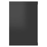 NNEVL Wall Cube Shelves 4 pcs High Gloss Black 60x15x23 cm Chipboard