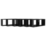 NNEVL Wall Shelves 6 pcs High Gloss Black 60x15x23 cm Chipboard