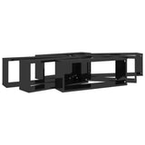NNEVL Wall Shelves 6 pcs High Gloss Black 60x15x23 cm Chipboard