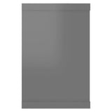 NNEVL Wall Cube Shelves 4 pcs High Gloss Grey 60x15x23 cm Chipboard