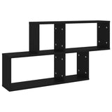 NNEVL Wall Shelf Black 100x18x53 cm Chipboard