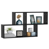 NNEVL Wall Shelf Black 100x18x53 cm Chipboard