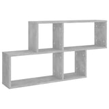 NNEVL Wall Shelf Concrete Grey 100x18x53 cm Chipboard