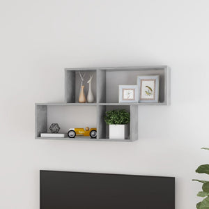 NNEVL Wall Shelf Concrete Grey 100x18x53 cm Chipboard