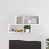 NNEVL Wall Shelf High Gloss White 100x18x53 cm Chipboard