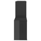 NNEVL Wall Shelf High Gloss Grey 100x18x53 cm Chipboard