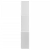 NNEVL Wall Cube Shelf White 78x15x93 cm Chipboard