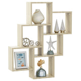NNEVL Wall Cube Shelf Sonoma Oak 78x15x93 cm Chipboard