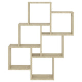 NNEVL Wall Cube Shelf Sonoma Oak 78x15x93 cm Chipboard