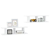 NNEVL Wall Shelves 2 pcs White 78x18x20 cm Chipboard